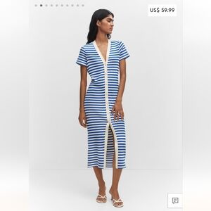 MANGO Cotton Striped Dress